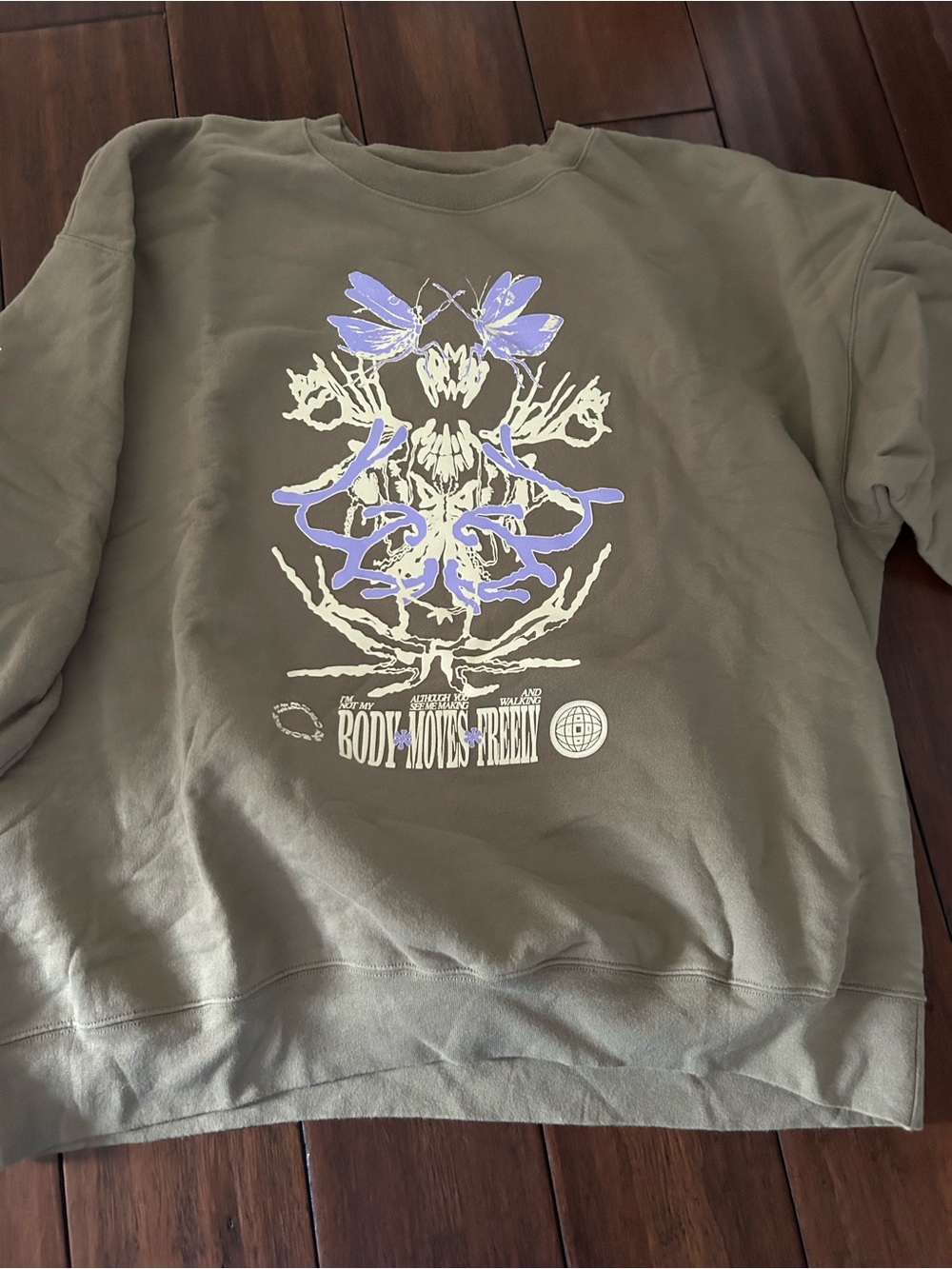 Hanes Olive Crewneck Sweatshirt - Indigo De Souza tour.